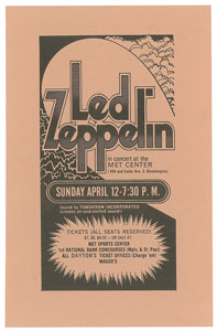 Lot #5159  Led Zeppelin 1970 Minneapolis Handbill