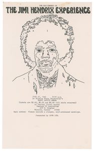 Lot #5119 Jimi Hendrix Experience 1969 Wichita Handbill - Image 1