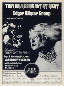 Lot #5234 Edgar Winter Group 1973 Memphis Poster - Image 1