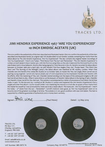Lot #5120 Jimi Hendrix Experience Acetate - Image 3