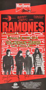 Lot #5338  Ramones Signed 1990 Zurich Concert Poster