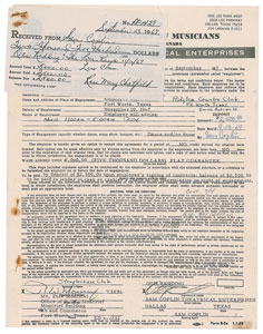 Lot #5252 Otis Redding Signed Document