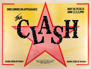Lot #5343 The Clash 1981 Bond International Casino Poster