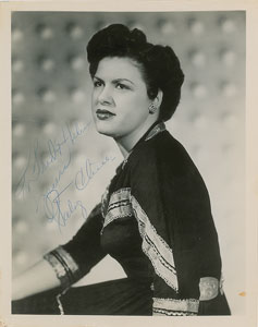 Lot #5184 Patsy Cline Signed Photograph