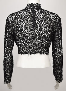 Lot #5378  Prince's Black Lace Midriff Top - Image 2