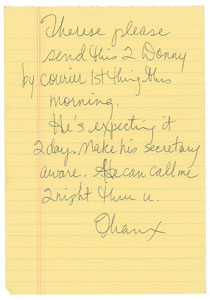 Lot #5369  Prince Handwritten Note - Image 1