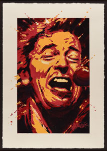 Lot #5321 Bruce Springsteen Original Painting by