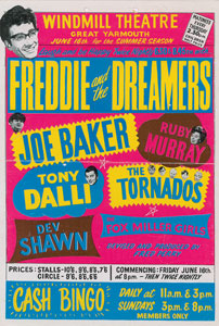 Lot #5427  Freddie and the Dreamers 1967 Window Card - Image 1