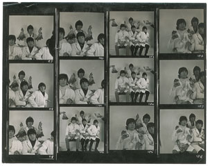 Lot #5002  Beatles 'Butcher Cover' Outtake Contact Sheet by Robert Whitaker