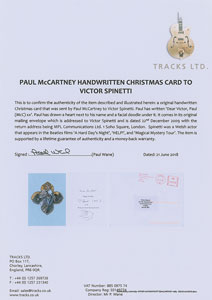Lot #5050 Paul McCartney Signed Christmas Card - Image 2