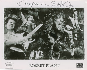 Lot #5169 Robert Plant Signed Photograph - Image 1
