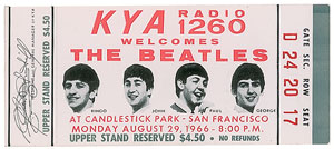 Lot #5063  Beatles 1966 Candlestick Park Ticket