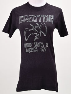 Lot #5161  Led Zeppelin 1977 USA Tour Shirt