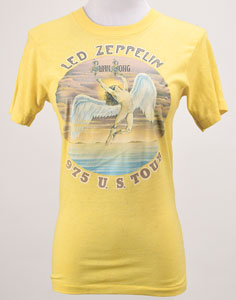 Lot #5160  Led Zeppelin 1975 USA Tour Shirt