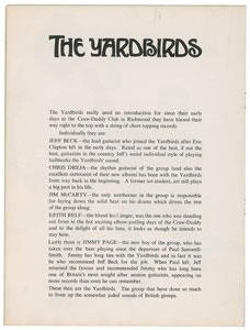 Lot #5131  Rolling Stones and Yardbirds 1966 British Tour Program - Image 3
