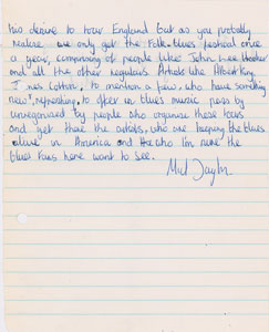 Lot #5137 Mick Taylor Autograph Letter Signed - Image 3