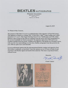 Lot #5054 Paul McCartney Signed Trading Card - Image 4
