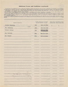 Lot #5198 Cannonball Adderley Signed Document - Image 2