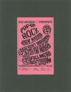 Lot #5435 Andy Warhol and Velvet Underground 1966 Pop-Op Rock Handbill - Image 1