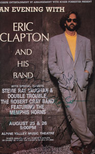 Lot #5444 Eric Clapton Signed Poster