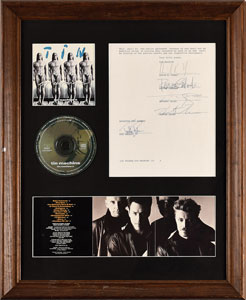 Lot #5356 David Bowie and Tin Machine Signed Document - Image 1
