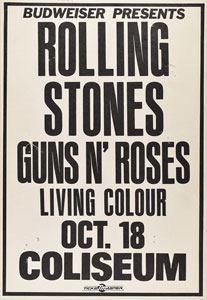 Lot #5129  Rolling Stones and Guns N' Roses Poster