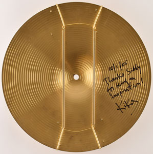 Lot #5277  Boston: Sib Hashian's Commemorative 'Barco de Papel' Cymbal