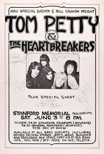 Lot #5316 Tom Petty and the Heartbreakers Signed 1978 Stanford Poster