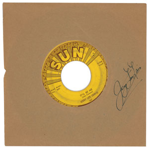 Lot #5418 Jerry Lee Lewis Signed 45 RPM Record