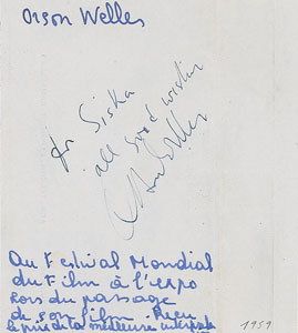 Lot #851 Orson Welles - Image 1