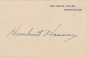 Lot #102 Herbert Hoover - Image 1