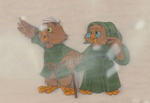 Lot #9545 Otto, Owls, and Children production cels from Robin Hood - Image 3