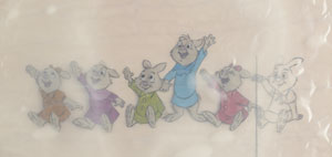 Lot #9545 Otto, Owls, and Children production cels from Robin Hood - Image 5