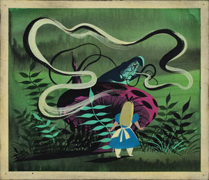 Lot #567 Mary Blair concept painting of Alice and