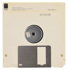 Lot #333 Steve Jobs Signed Macintosh Floppy Disk - Image 2