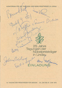 Lot #358  Lindau Nobel Laureates: 1975