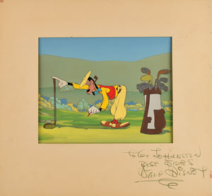 Lot #572 Walt Disney signed Goofy production cels