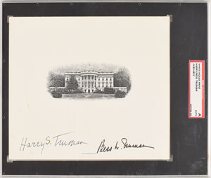 Lot #128 Harry and Bess Truman - Image 1