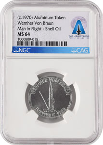 Lot #453 Neil Armstrong: Token - Image 1
