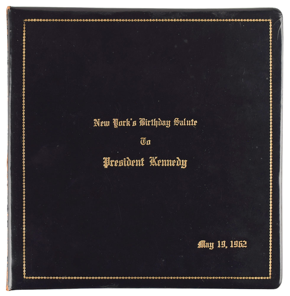 Lot #46 President John F. Kennedy NYC Madison Square Garden Birthday Salute Leather-bound Photo Book