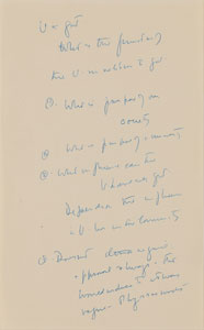 Lot #16 John F. Kennedy Lot of (5) Autograph Manuscripts in Ink with Typed Transcripts as U.S. Senator - Image 1