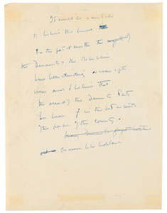 Lot #16 John F. Kennedy Lot of (5) Autograph Manuscripts in Ink with Typed Transcripts as U.S. Senator - Image 10