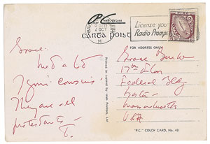 Lot #19 Sen. John F. Kennedy 1955 (2) Autograph Postcards from Ireland to Secretary Grace Burke - Image 2
