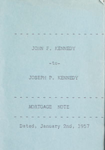 Lot #20 Sen. John F. Kennedy 1957 Hyannisport Signed Mortgage Note to Father Joe Sr. - Image 2
