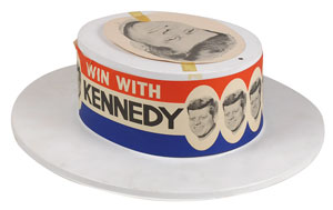 Lot #25 John F. Kennedy Signed 1960 Presidential Campaign Hat and (2) Signed Brochures - Image 2