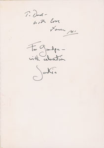Lot #34 John, Jacqueline, and Caroline Kennedy Inscribed Inaugural Address (Inscribed to His Father Joe Sr.) with Ticket and Photograph - Image 1