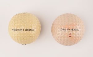 Lot #39 President Kennedy Personally Owned and Used Golf Balls(2) - Image 1