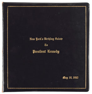 Lot #46 President John F. Kennedy NYC Madison Square Garden Birthday Salute Leather-bound Photo Book - Image 1