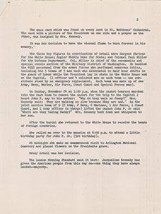 Lot #60 Dave Powers Archive of 10 Documents Pertaining to the Assassination of President Kennedy - Image 1