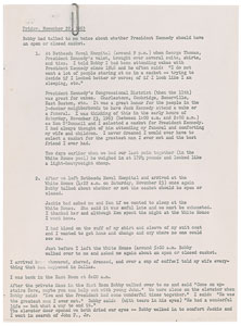 Lot #60 Dave Powers Archive of 10 Documents Pertaining to the Assassination of President Kennedy - Image 2